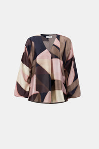 Joseph Ribkoff | Geometric Print Recycled Satin Top 264197