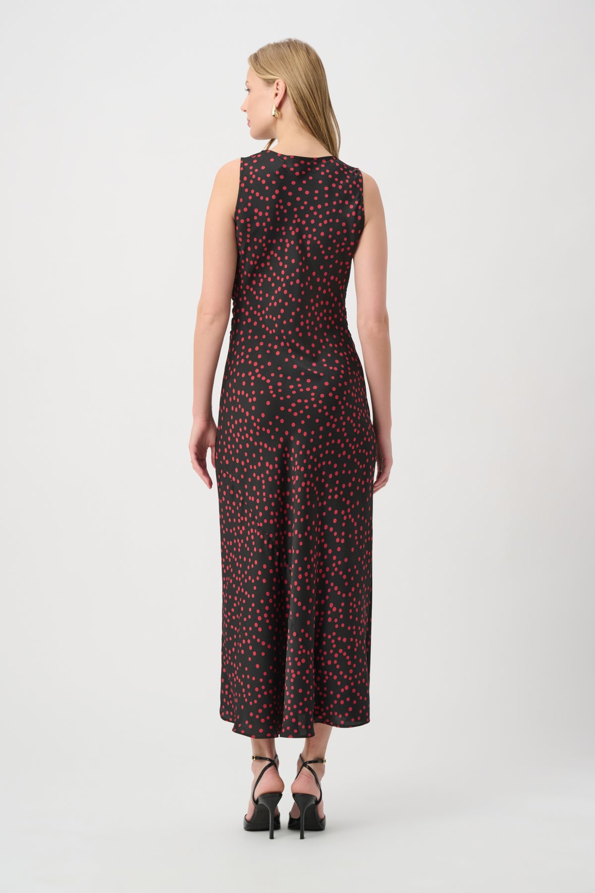 Joseph Ribkoff |  Polka Dot Recycled Satin A-Line Dress 264210