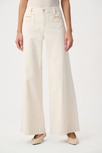 Joseph Ribkoff | Featherweave Denim Palazzo Jeans - Birch 264912