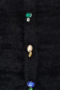 Joseph Ribkoff | Bejeweled Crewneck Cardigan - Black 264924
