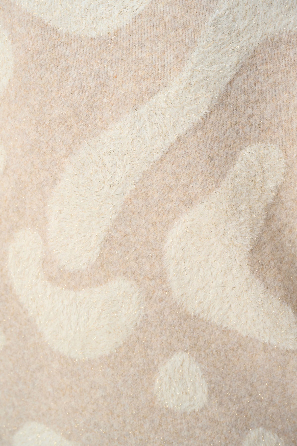 Joseph Ribkoff | Hooded Animal Print Sweater - Oatmeal Melange/Gold 264925