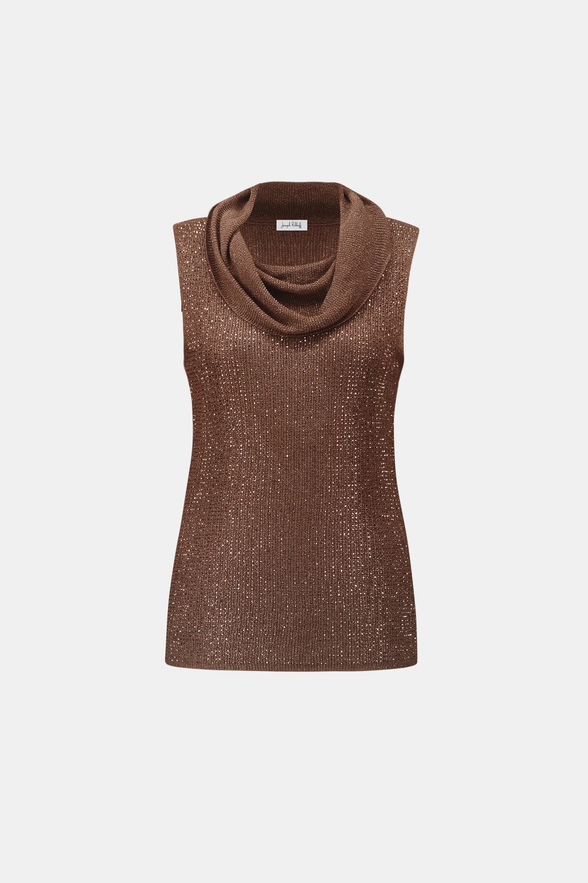 Joseph Ribkoff | Rhinestone Cowl Neck Top - Mahogany 264929