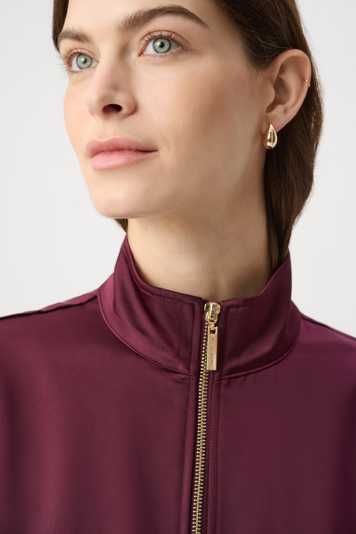 Joseph Ribkoff | Satin Puff Sleeve Utility Jacket - Elderberry 264939