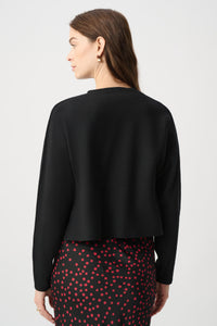 Joseph Ribkoff | Removable Faux Fur Collar Cover-Up - Black 264955