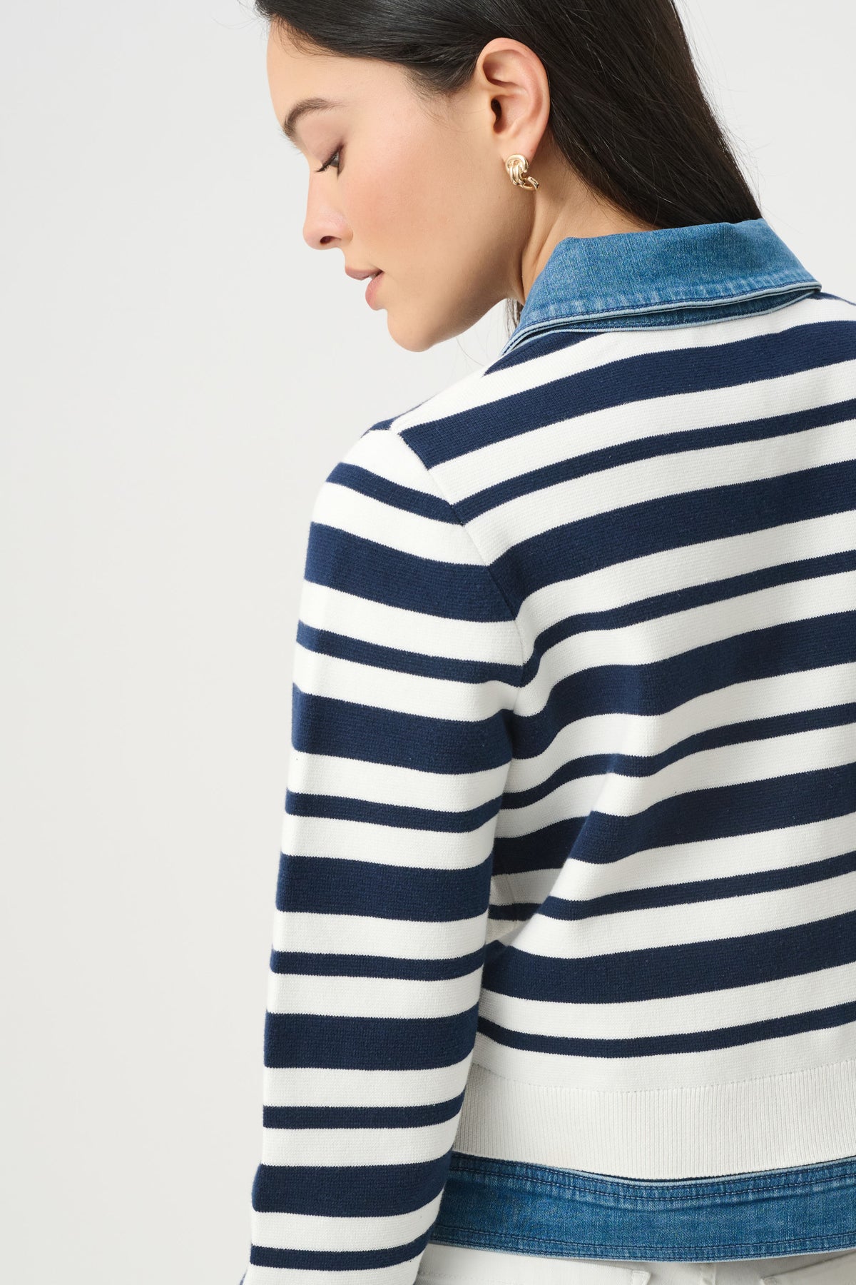 Joseph Ribkoff | Striped Cotton Knit Jacket 271901
