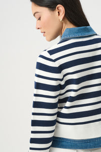 Joseph Ribkoff | Striped Cotton Knit Jacket 271901