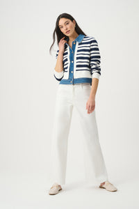 Joseph Ribkoff | Striped Cotton Knit Jacket 271901