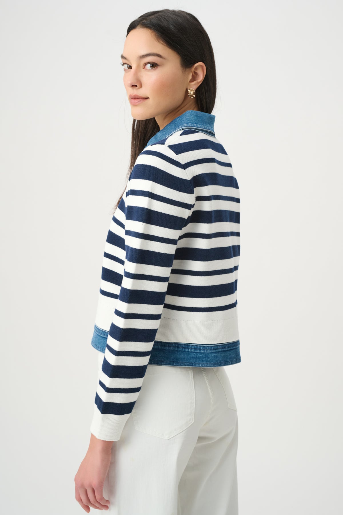 Joseph Ribkoff | Striped Cotton Knit Jacket 271901