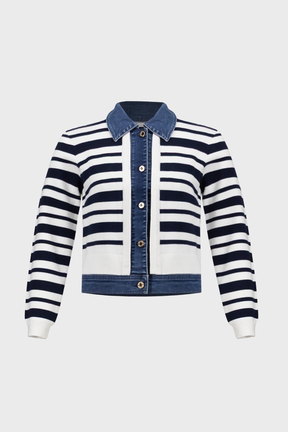 Joseph Ribkoff | Striped Cotton Knit Jacket 271901