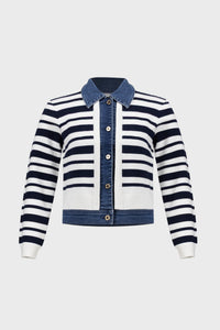 Joseph Ribkoff | Striped Cotton Knit Jacket 271901