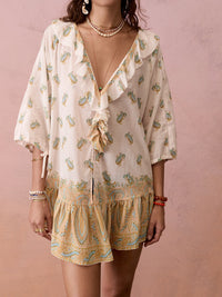 Boteh | Jardin Frill La Ponche Dress - Creme