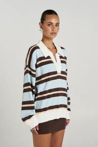 Summi Summi | Stripe Ls Polo - Aperol Stripe