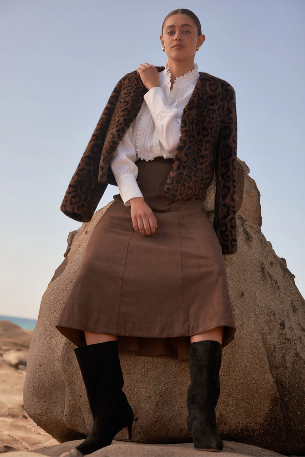 ZOE KRATZMANN |STELLAR SKIRT | MOCHA