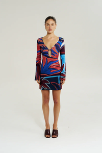 SUMMI SUMMI | AMIE LS MINI DRESS - BORDEAUX