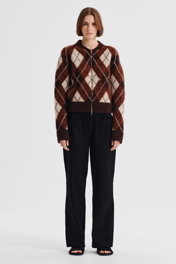 Morrison | Chester Knit Jacket - Argyle