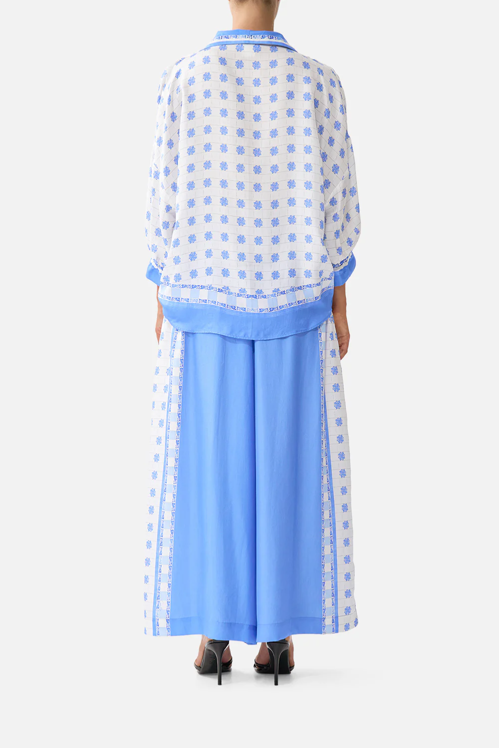 CAMILLA | MIDSUMMER MOSAICS SHIRT WITH GATHERED CUFF