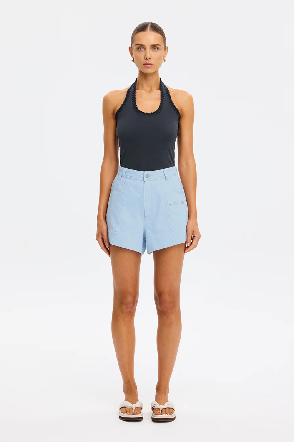 KIVARI | Rhea Halter Top - Navy