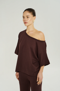 SUMMI SUMMI | KNIT TEE - CHOCOLAT