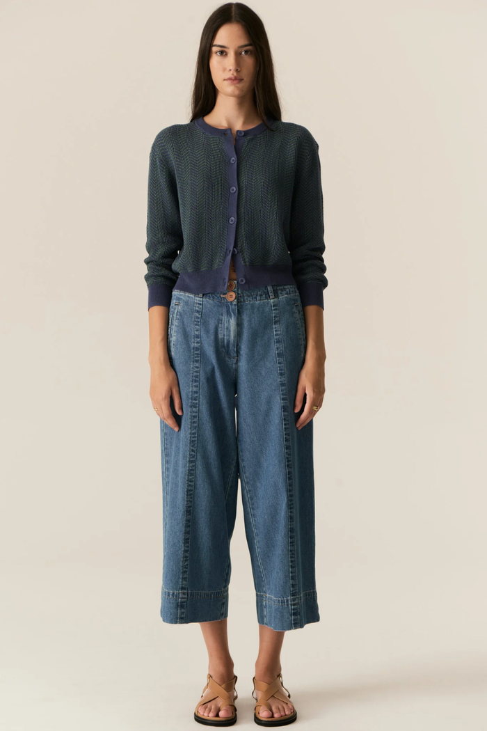 POL | CARSEN CROP PANT - LIGHT WASH