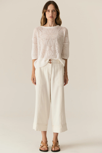 POL | CARSEN CROP PANT - ECRU