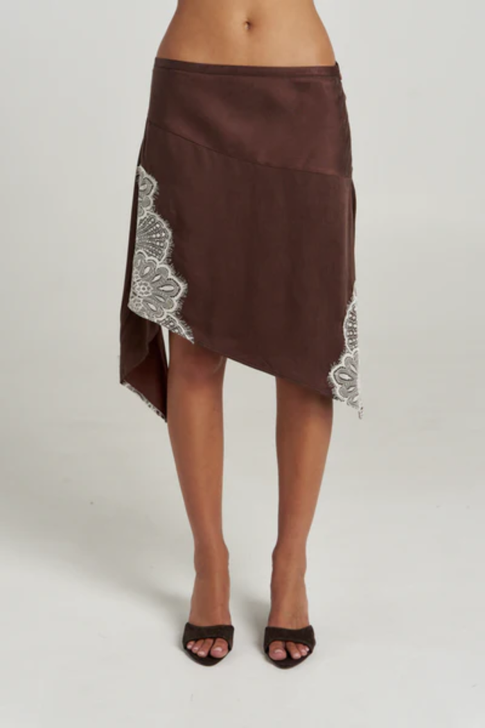 Summi Summi | Florence Asym Skirt - Espresso