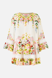 CAMILLA | THE CALL OF CATALONIA V NECK TIERED DRESS