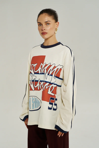 SUMMI SUMMI | BLEU 55 LS TEE - VINTAGE WHITE