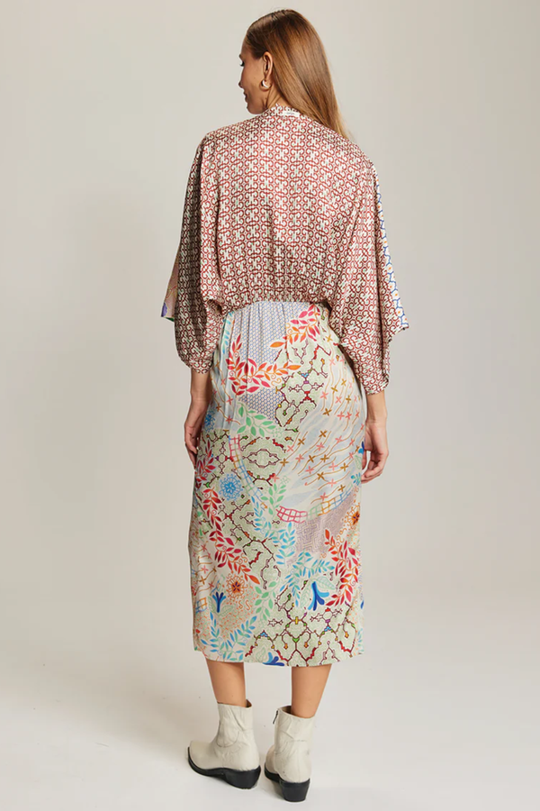 ME369 | Camila Twisted Waist Dres - Shipibo 225L70874