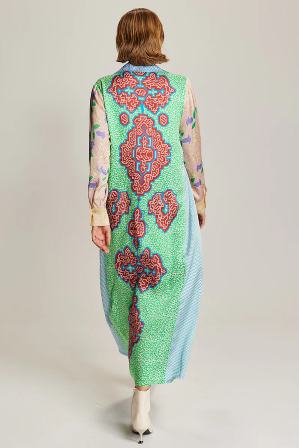 ME369 | Kennedy Placket Maxi Dres - Shipibo 225L70869