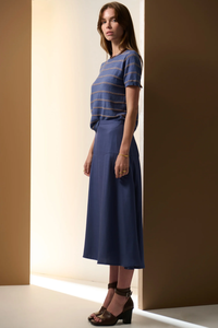 POL | SABLE TEE STRIPE - BLUE/GOLD