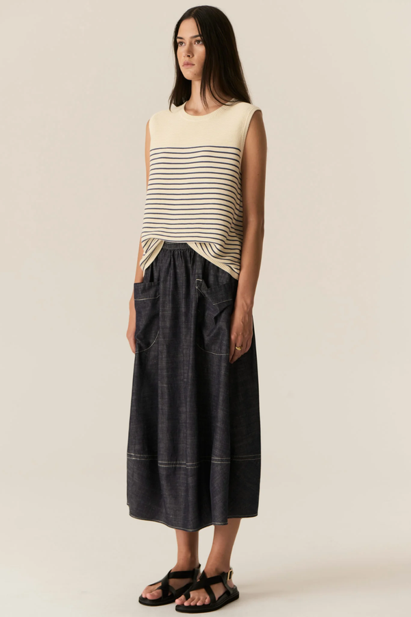 POL | JULES TANK - IVORY/BLUE