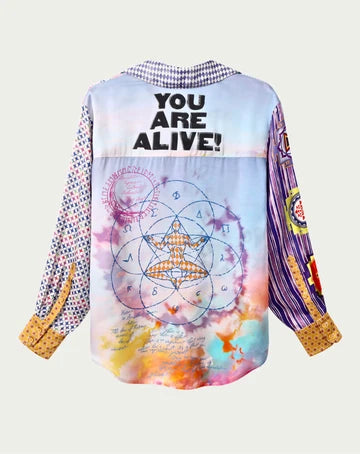 ME369 | Isabel Printed Shirt - Runic Whisper 126L31200