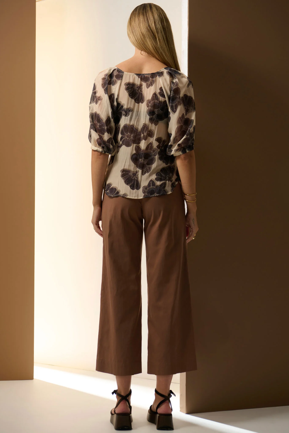 POL | ODETTE PANT BELTED - CHOCOLATE