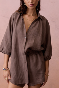 Boteh | La Ponche Shirt - Mocha