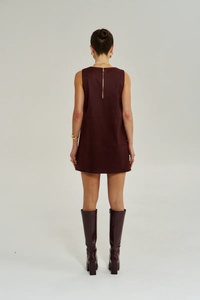 SUMMI SUMMI | V NECK MINI DRESS - SYRAH