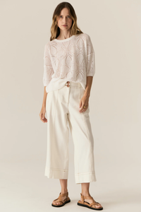 POL | CARSEN CROP PANT - ECRU