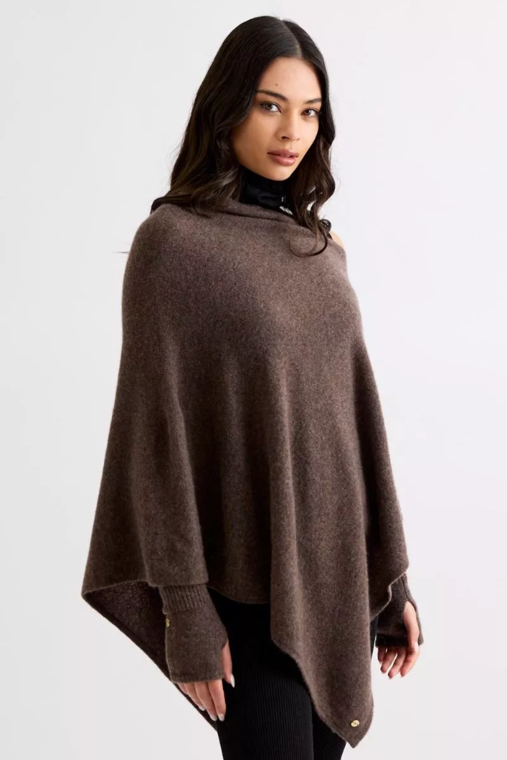 Mia Fratino | Mia Poncho - Espresso 16511