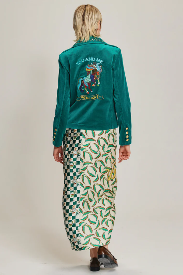 ME369 | Daphne Velvet Double Brea - Emerald 225L50359