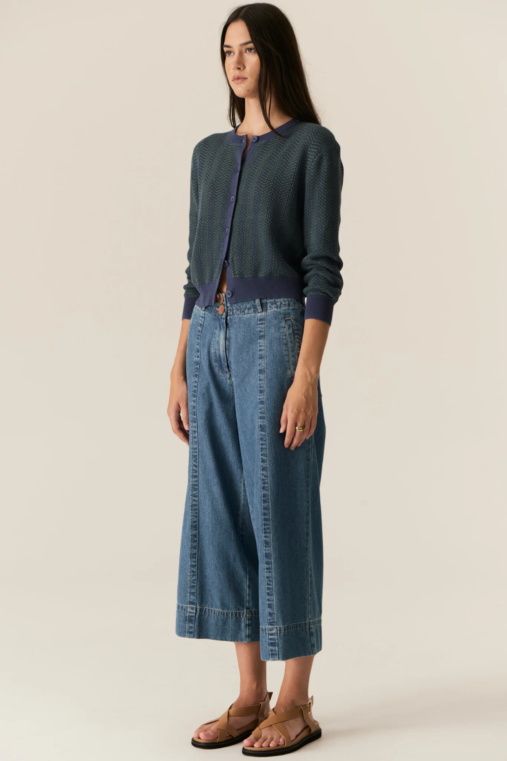 POL | CARSEN CROP PANT - LIGHT WASH