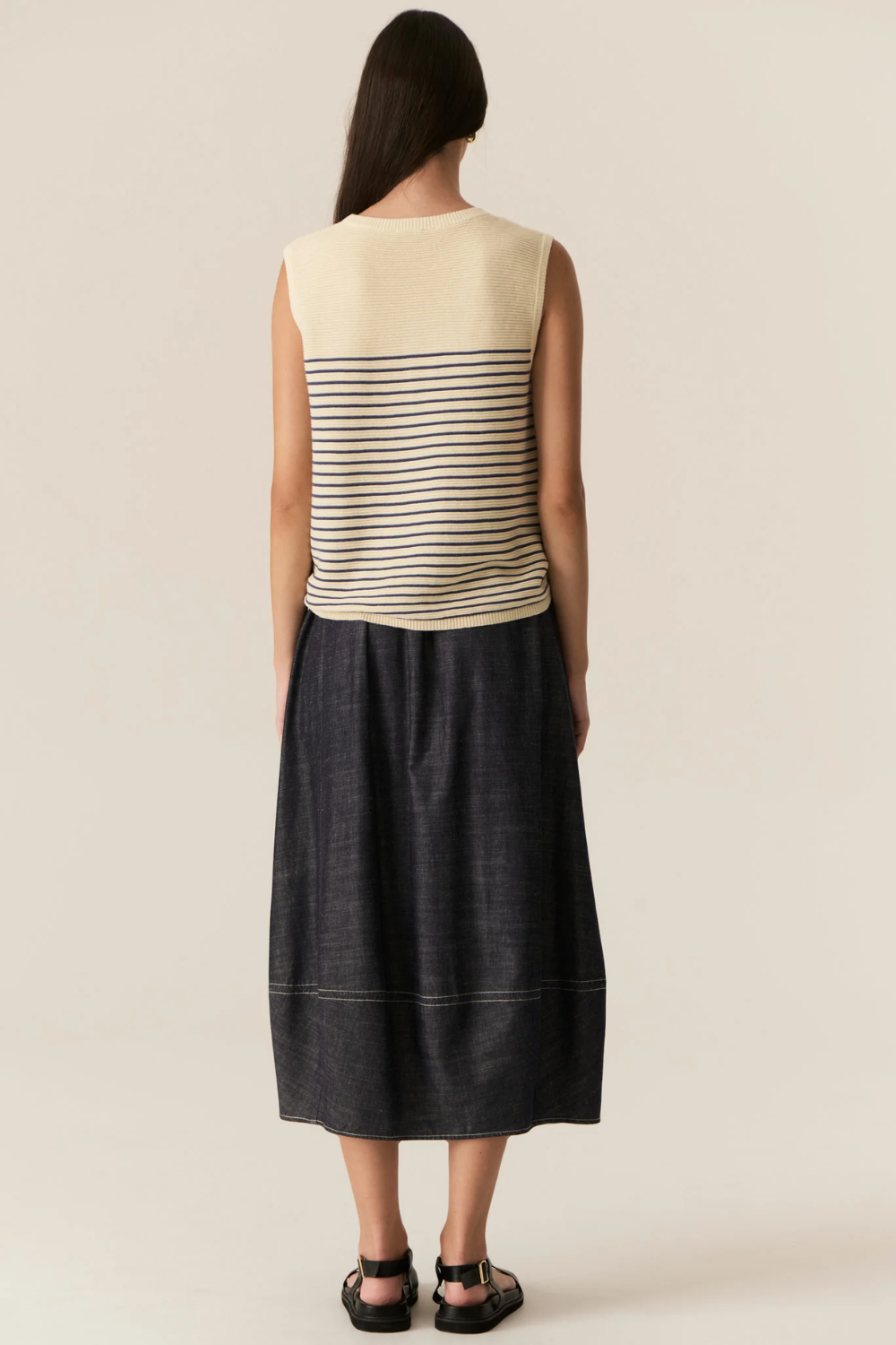 POL | JULES TANK - IVORY/BLUE