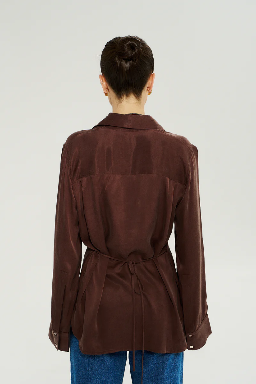 SUMMI SUMMI | BOWIE LS SHIRT - CHOCOLAT