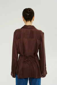 SUMMI SUMMI | BOWIE LS SHIRT - CHOCOLAT
