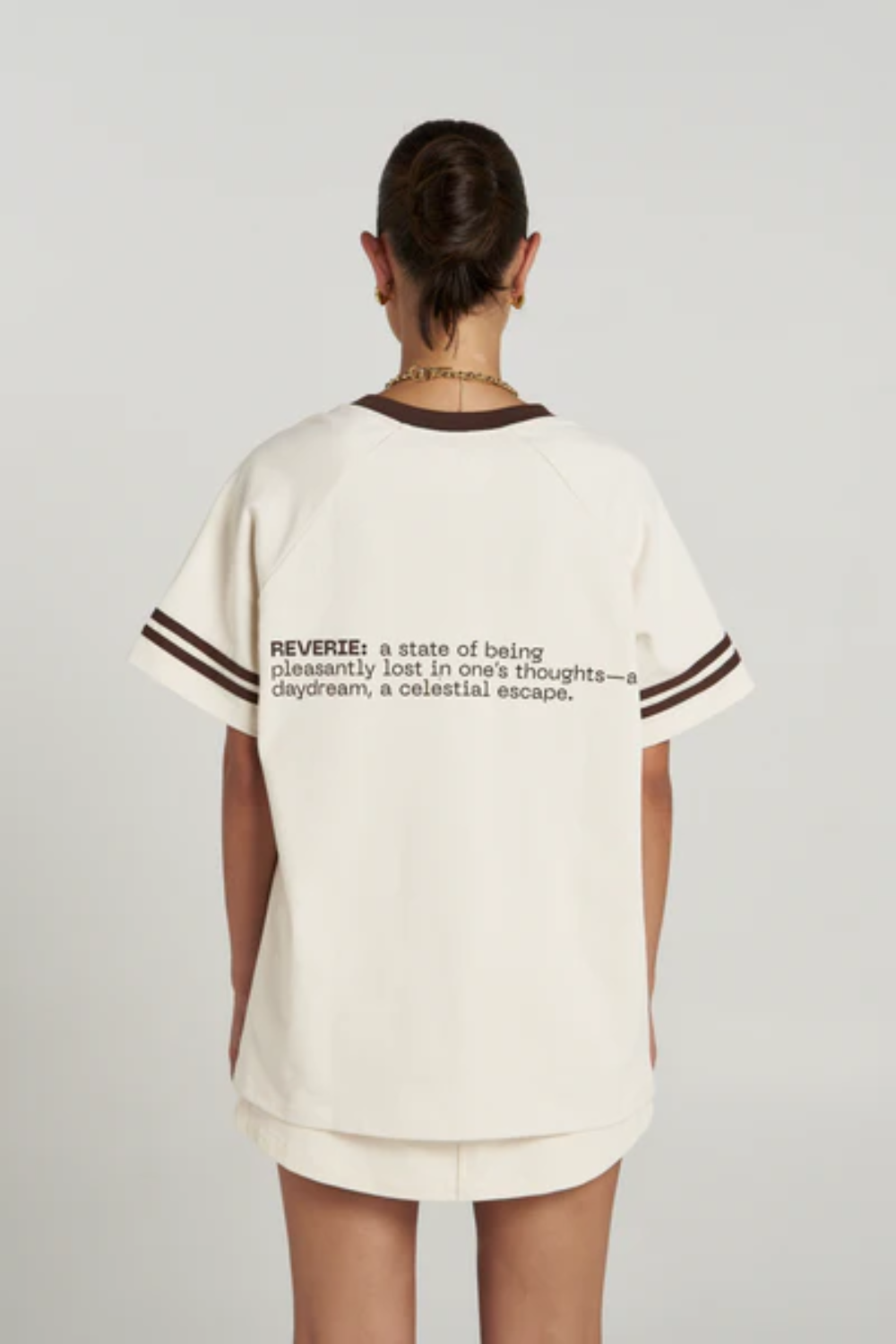 Summi Summi | Reverie V Neck - Vanilla/Espresso