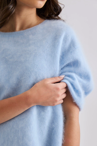 Mia Fratino | Eliza Tee - Mid Blue
