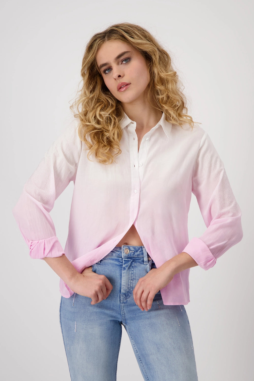 MONARI | BATIK SHIRT WITH EMBELLISHMENT - BUBBLEGUM 409132