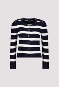 MONARI | JACKET CARDIGAN STRIPES - DEEP OCEAN STRIPE 409228