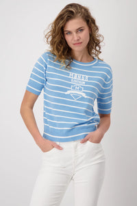 MONARI | SWEATER STRIPES - SPRING WATER 409277