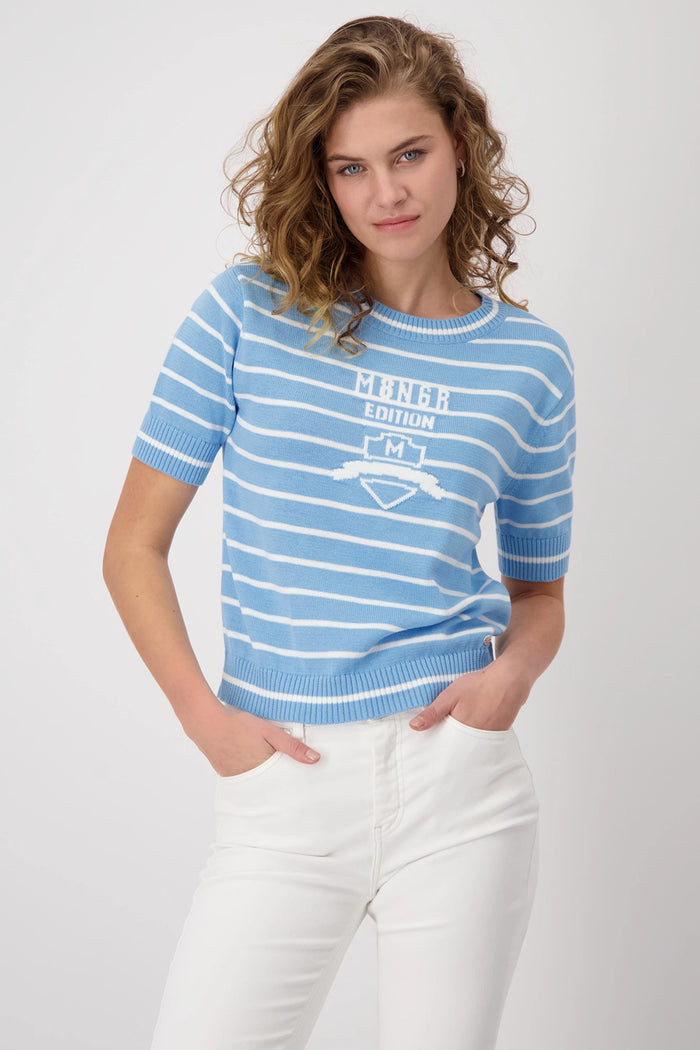 MONARI | SWEATER STRIPES - SPRING WATER 409277
