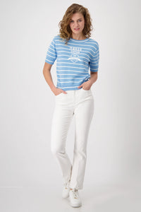 MONARI | SWEATER STRIPES - SPRING WATER 409277