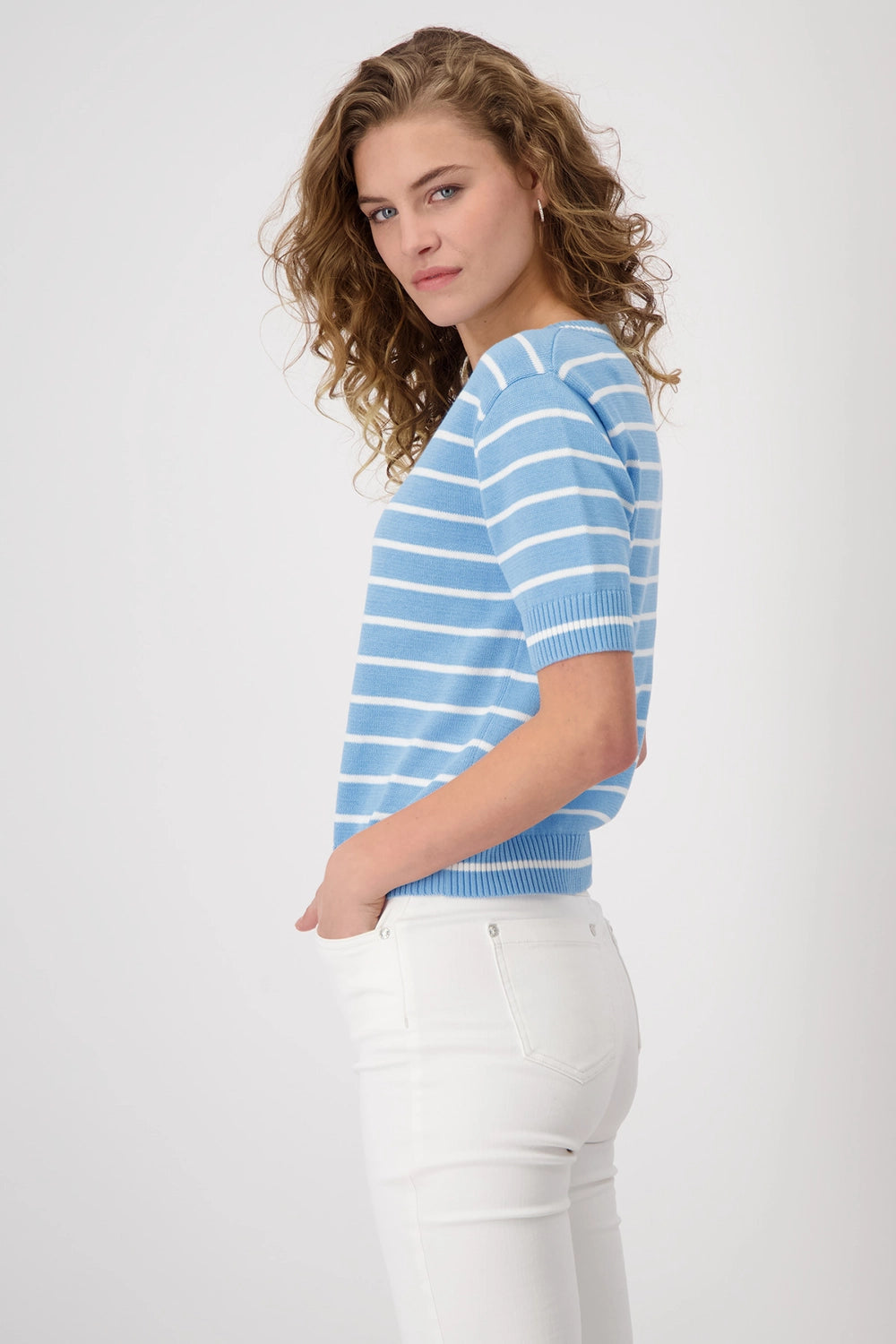 MONARI | SWEATER STRIPES - SPRING WATER 409277